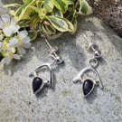 Sterling silver and blue goldstone earings