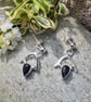 Sterling silver and blue goldstone earings