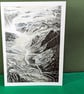 Mountain Storm Art Card: Blank or Personalised A5-Size Greetings Card - Image 1