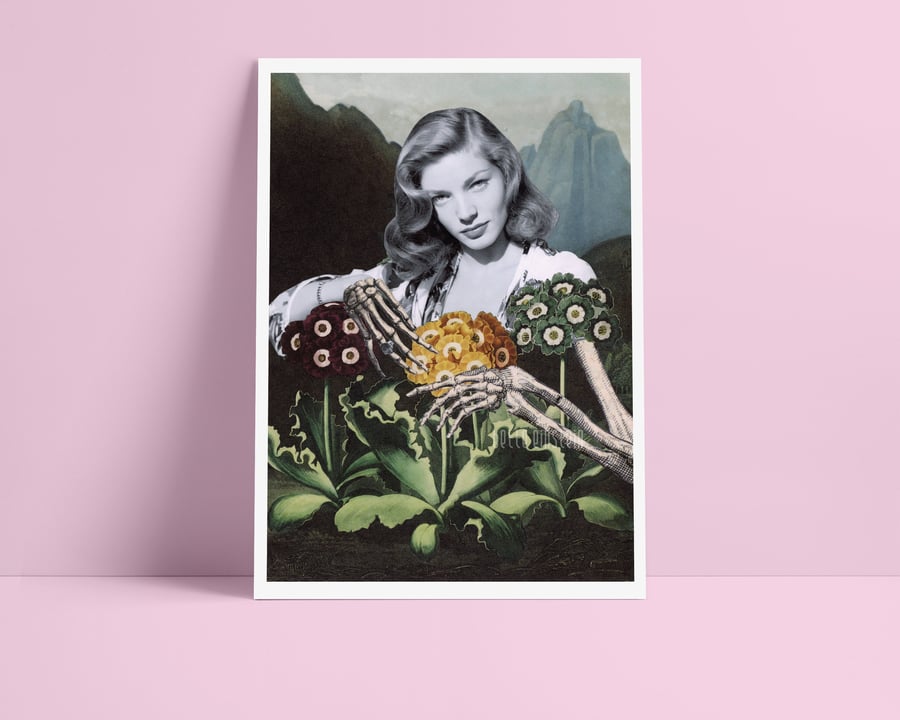 Lauren - Macabre Collage Art Print