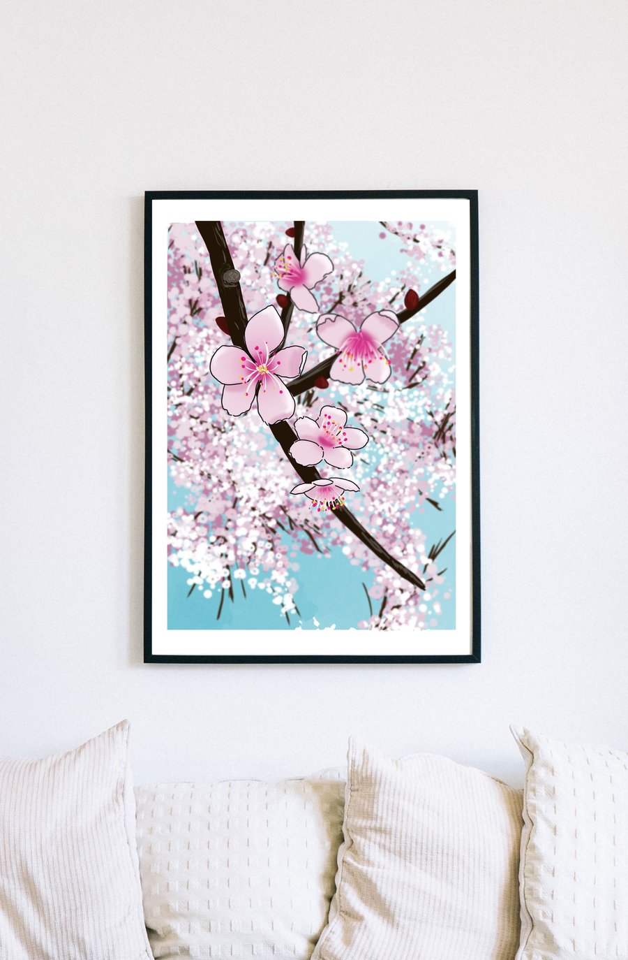 'Sakura' - cherry blossom - Japanese A4 Art Print