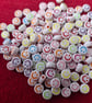150 x White 6mm Acrylic Smiley Faces Beads