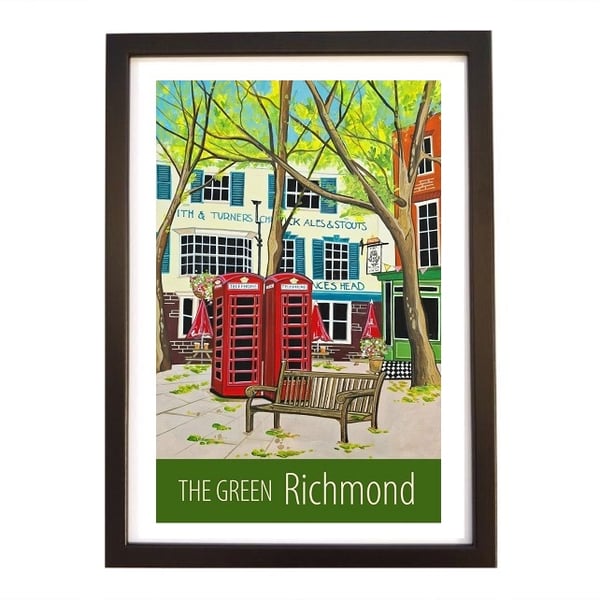 The Green, Richmond travel poster print by Susie West