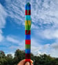 Long stripy fused glass decoration