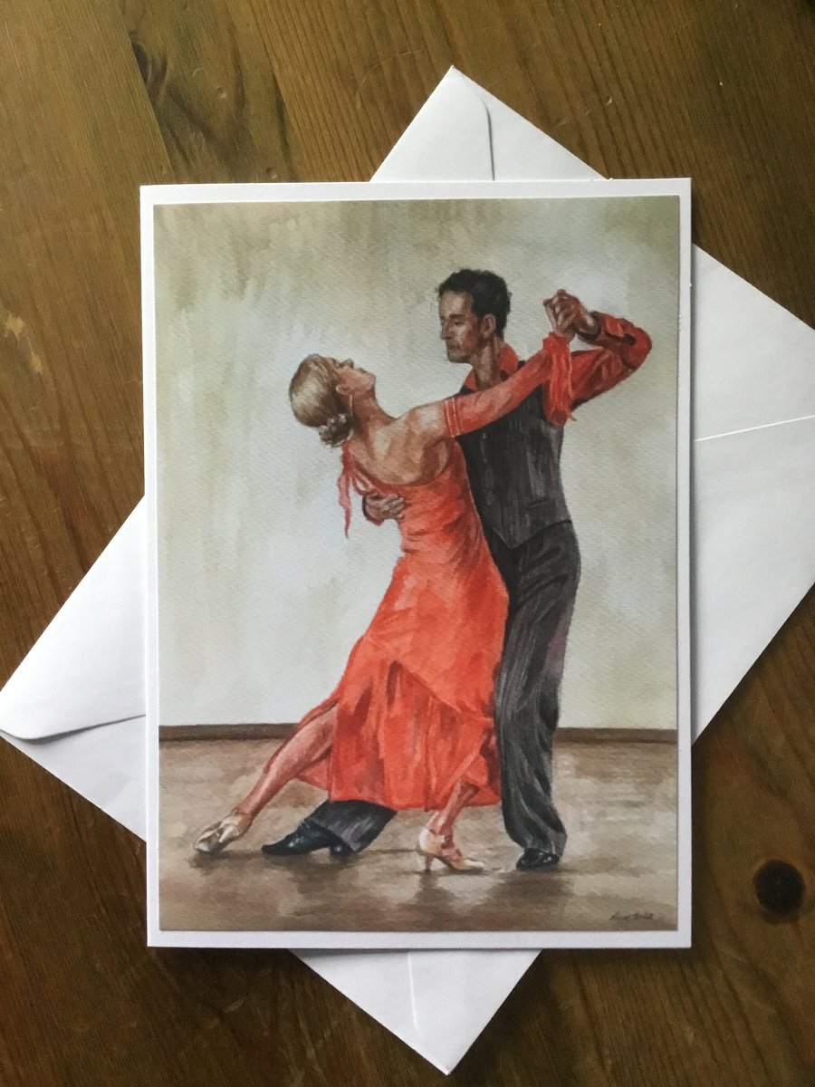 Ballroom Dancing Art Card