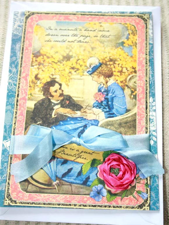 Vintage-style Card - Little Women Card - Pretty Card