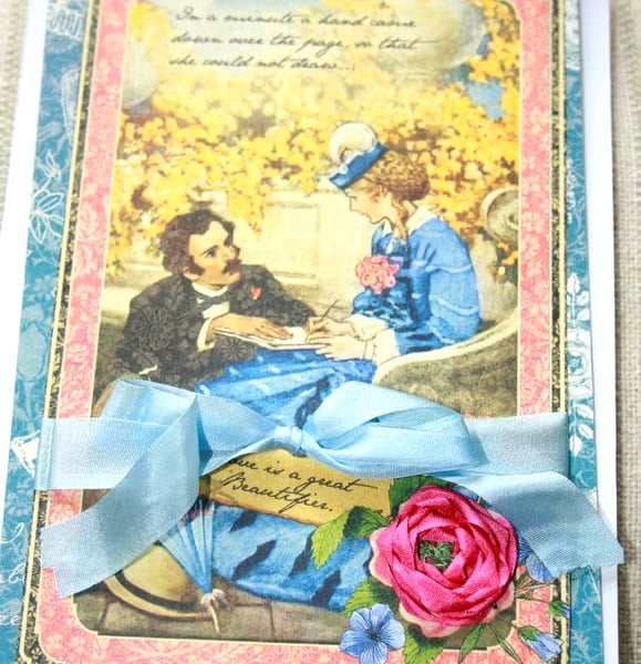 Vintage-style Card - Little Women Card - Pretty Card
