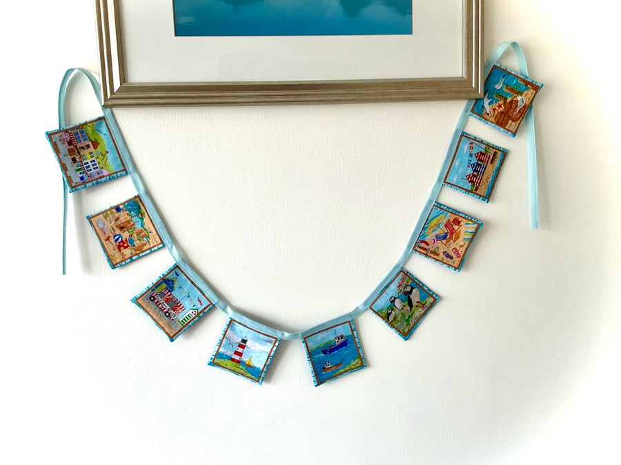 Seaside Square Picture Panel Bunting 