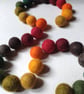 Felt Ball Garland, Autumn Shades, Halloween Decor, Christmas Gift - Image 6