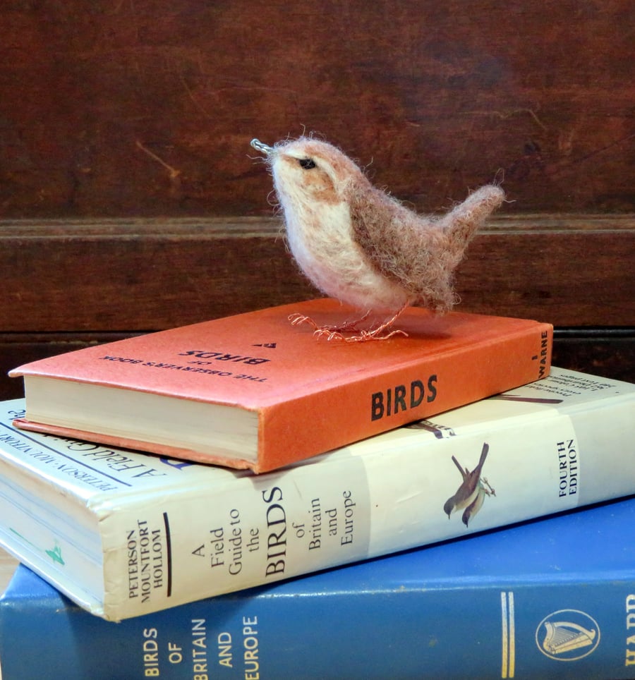 Little Jenny Wren - needle felted wren sculpture
