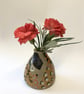 SMALL CERAMIC STONEWARE VASES IN EARTHY ETHNIC DESIGNS - Image 3