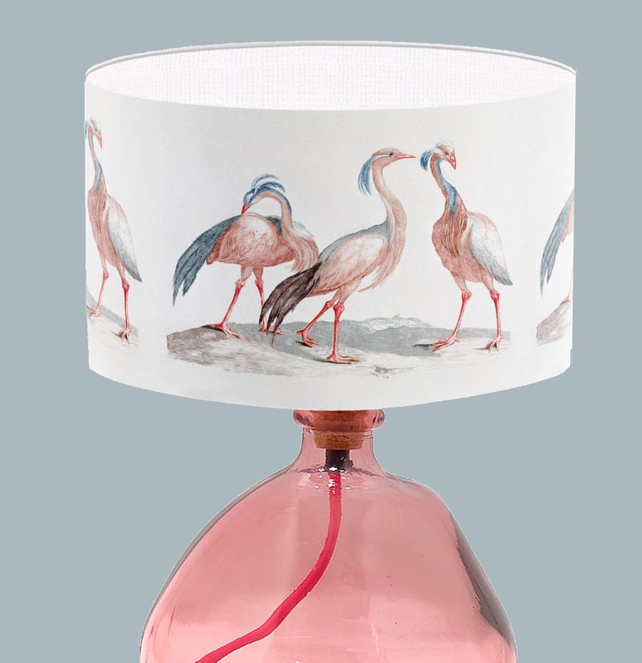 Flamingo Lampshade - Flamingos Print Exotic Bird Print Lampshade