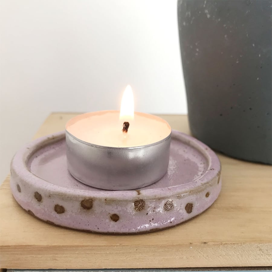 Little ceramic dish candle holder tealight holder trinket dish SALE