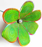 Flower Green Textile Art Flower - Image 2
