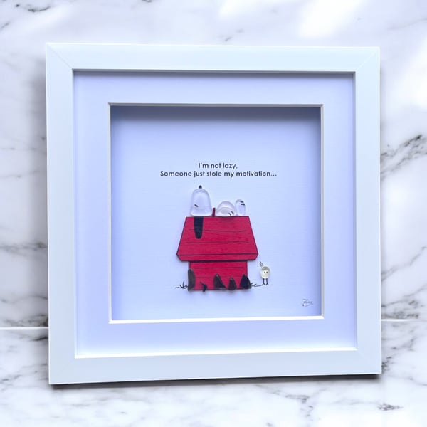 Original and unique - Snoopy "I'm not lazy…"