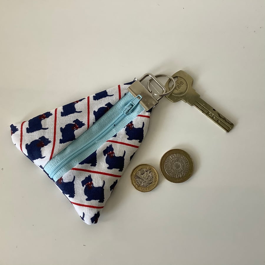 Scotty dog Earphone Case Coin purse Keyring Cable Organiser.