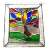 Rainbow Leaf Tree of Life Suncatcher Stained Glass Picture 
