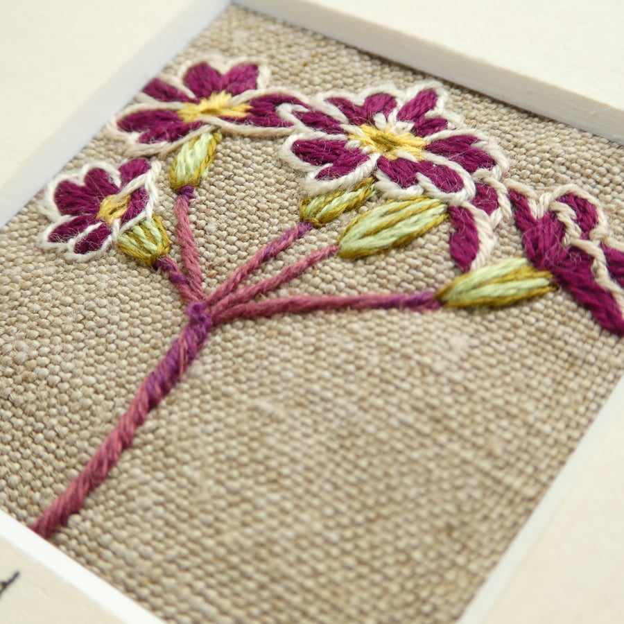 Gold-Laced Primula - textile picture 