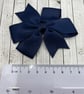 Small Navy Pinwheel (Coat tail) 3 inch Bow on clip - Image 3
