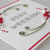 Quilled 40th anniversary card, ruby wedding, congratulations, paper quilling