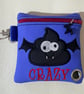 Bat Crazy  -  Embroidered Poo bag dispenser. 