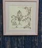 Sepia vintage inspired suit on tailors dummy original watercolour painting - Image 1