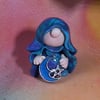 Little-Known-Gnome Master of Stealth with moon and star OOAK Sculpt