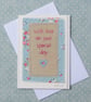 Hand-stitched loving words for someone special, a keepsake card to keep - Image 4