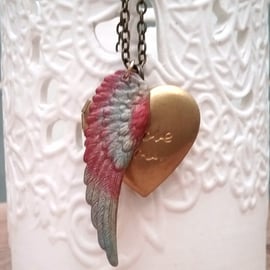 Heart Locket & Angel Wing