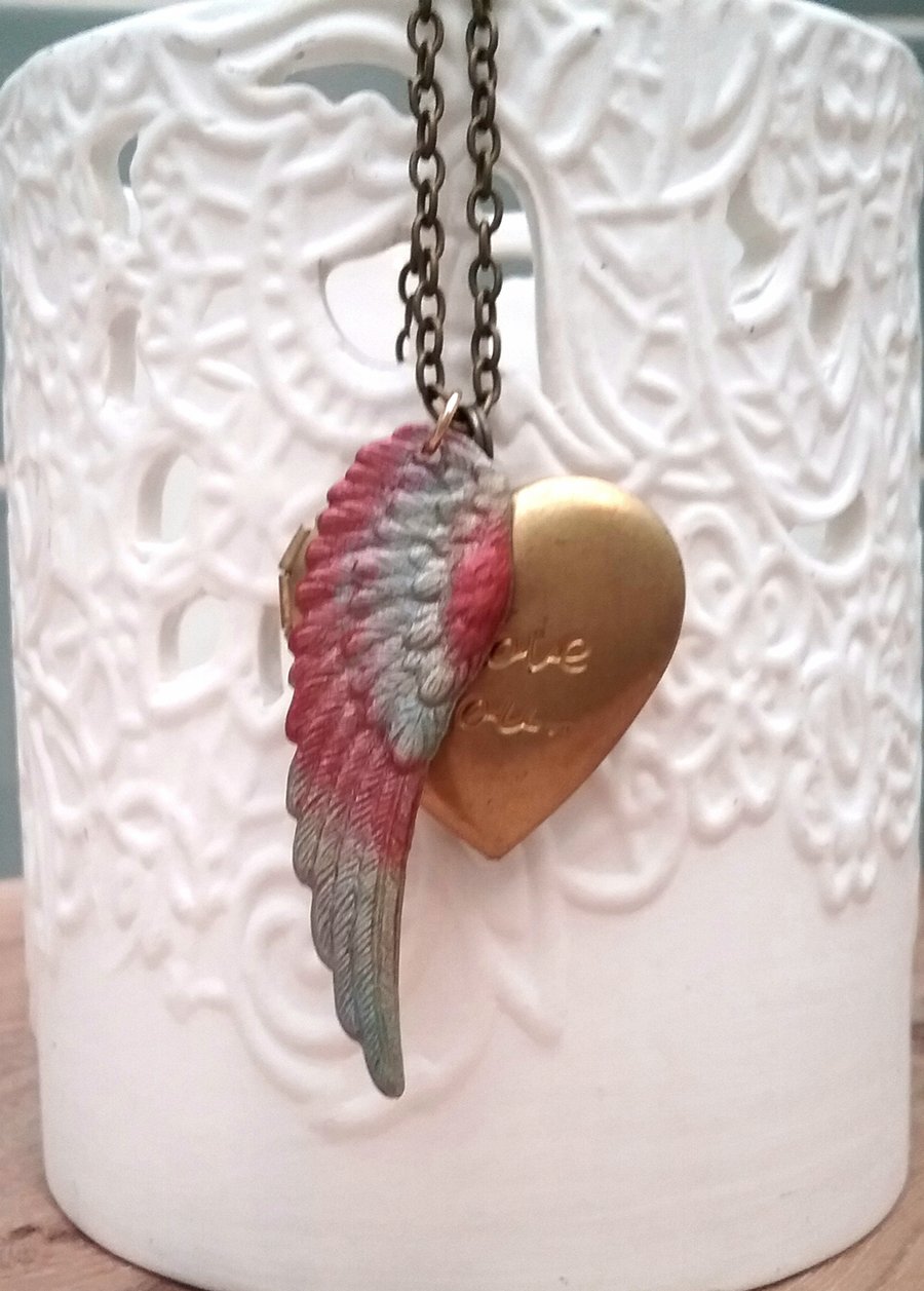 Heart Locket & Angel Wing