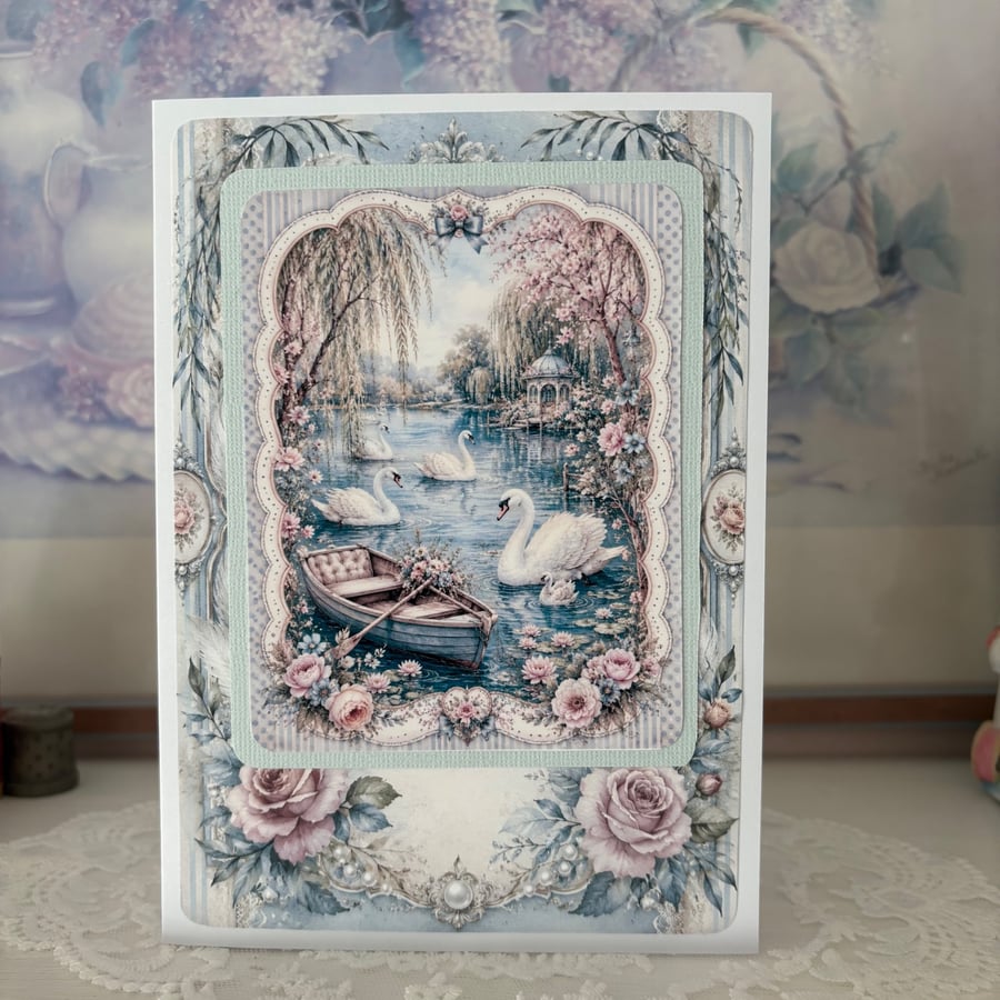 Greeting Card - Swans - C284