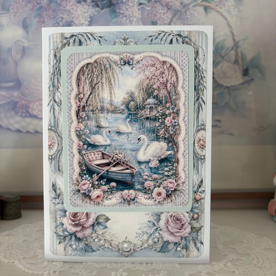 Greeting Card - Swans - C284