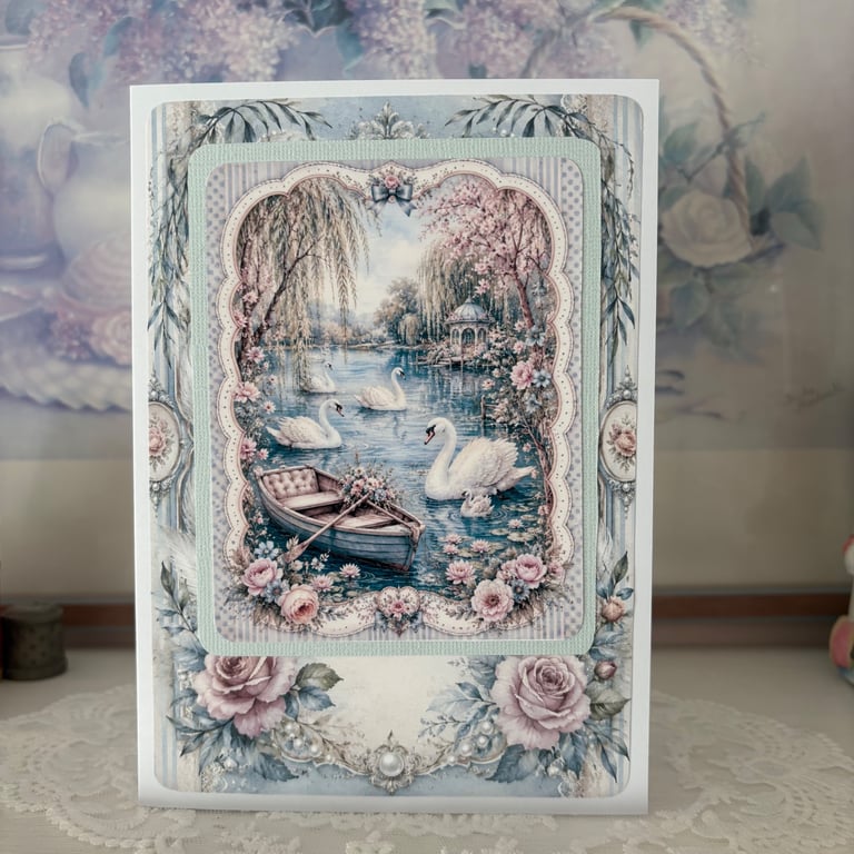 Greeting Card - Swans - C284