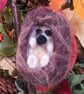 Needle felt Hedgehog on a leaf - Image 2