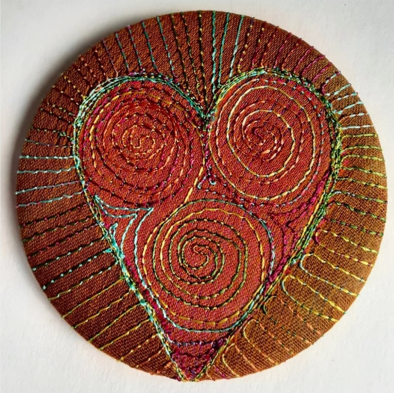 Perfectly Imperfect Badge 58mm Multicoloured Flower Badge 