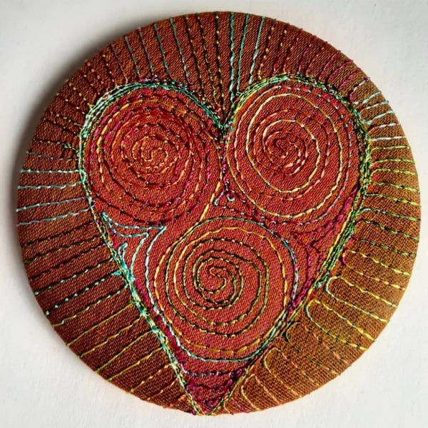 Perfectly Imperfect Badge 58mm Multicoloured Flower Badge 