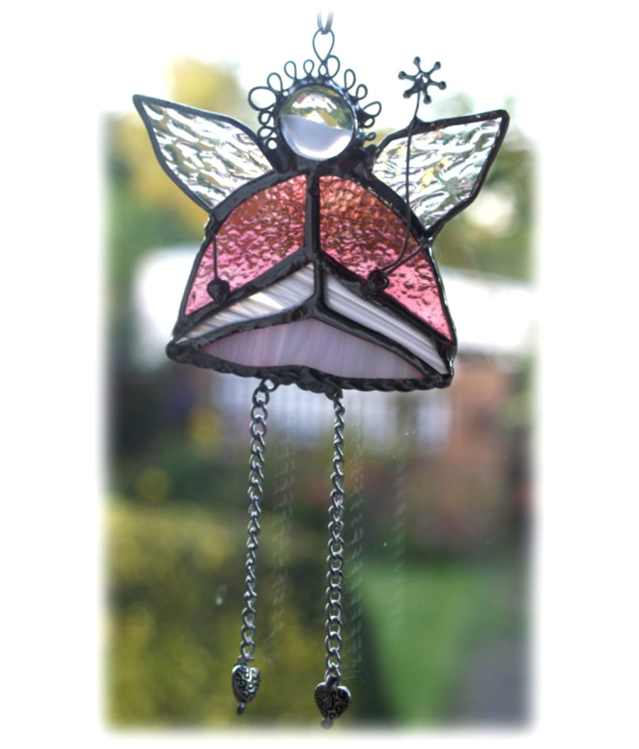 Fairy Godmother Stained Glass Suncatcher Pink