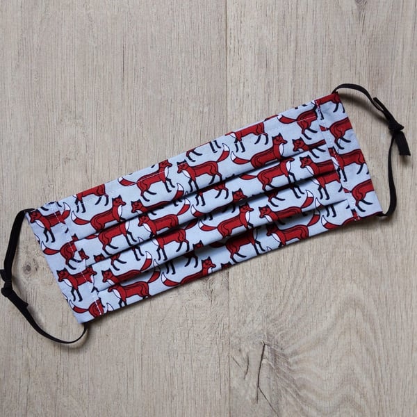Fox Fabric Face Mask with adjustable elastic - Charity donation