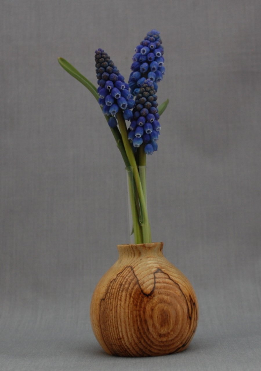 Bud Vase in Figured Ash