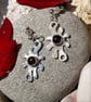  Handmade Sterling silver earings with garnet stones - Image 6