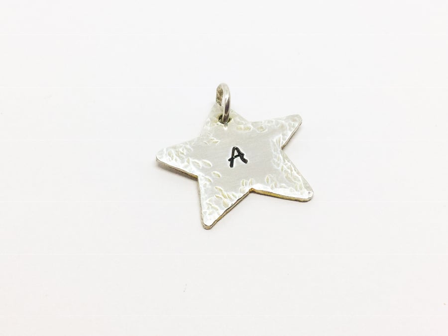 Personalised Silver Star Pendant Necklace 