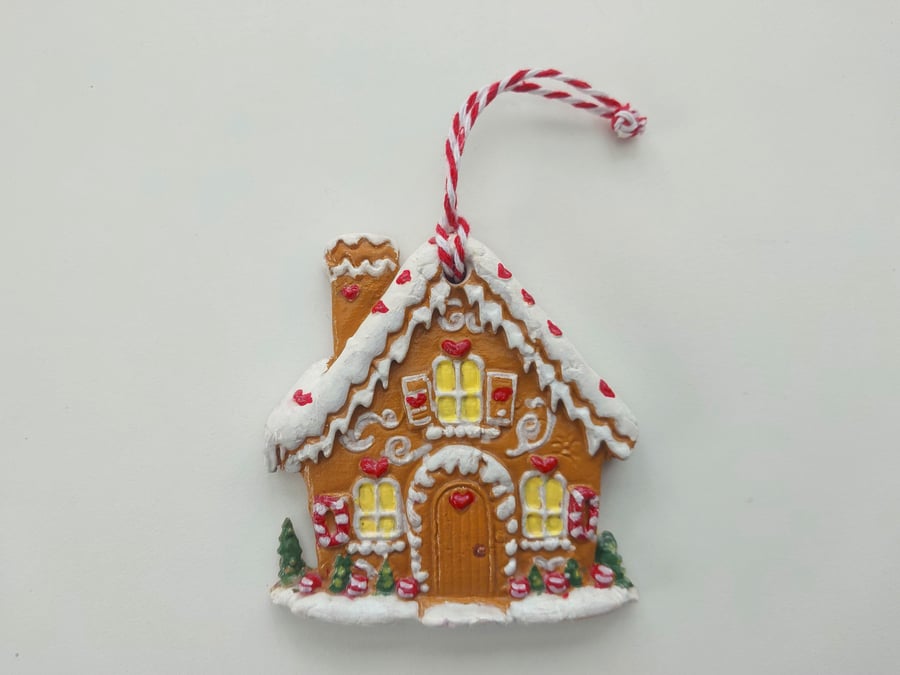 Gingerbread House Christmas Hanging Tree Decoration