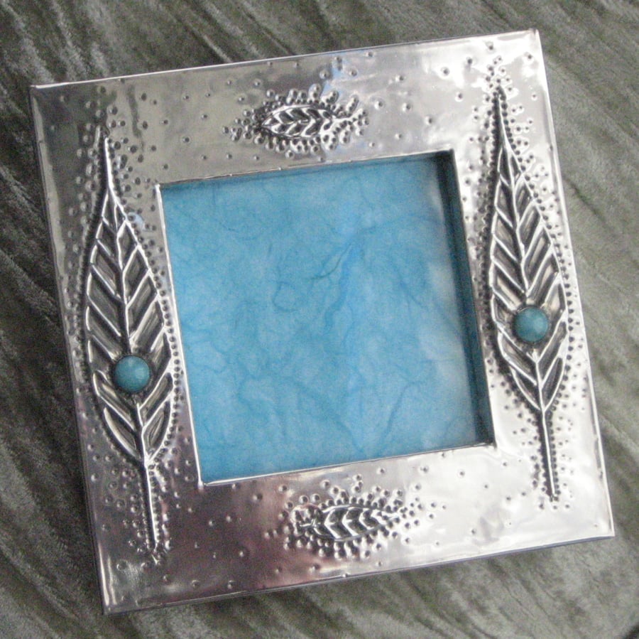Handmade Silver Pewter Photo Frame