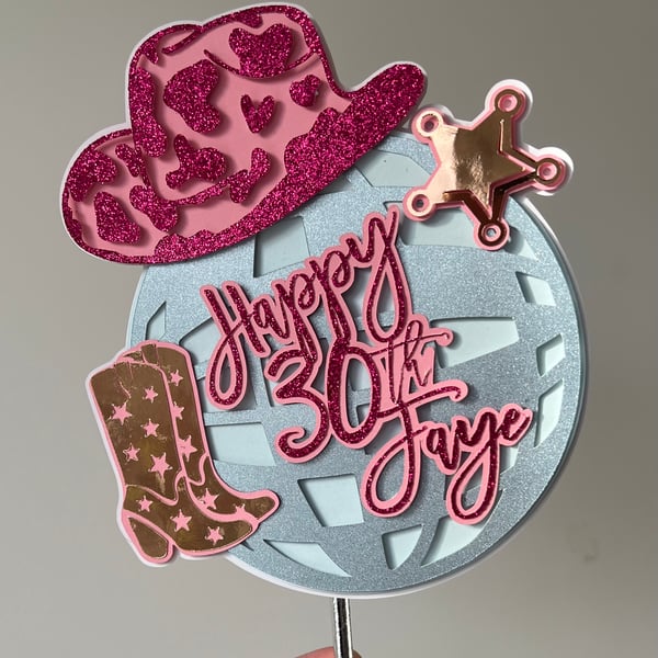 Country music Cake topper 
