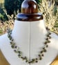 Crochet Cotton and Bead Necklace - Greens and Mauve - Image 2