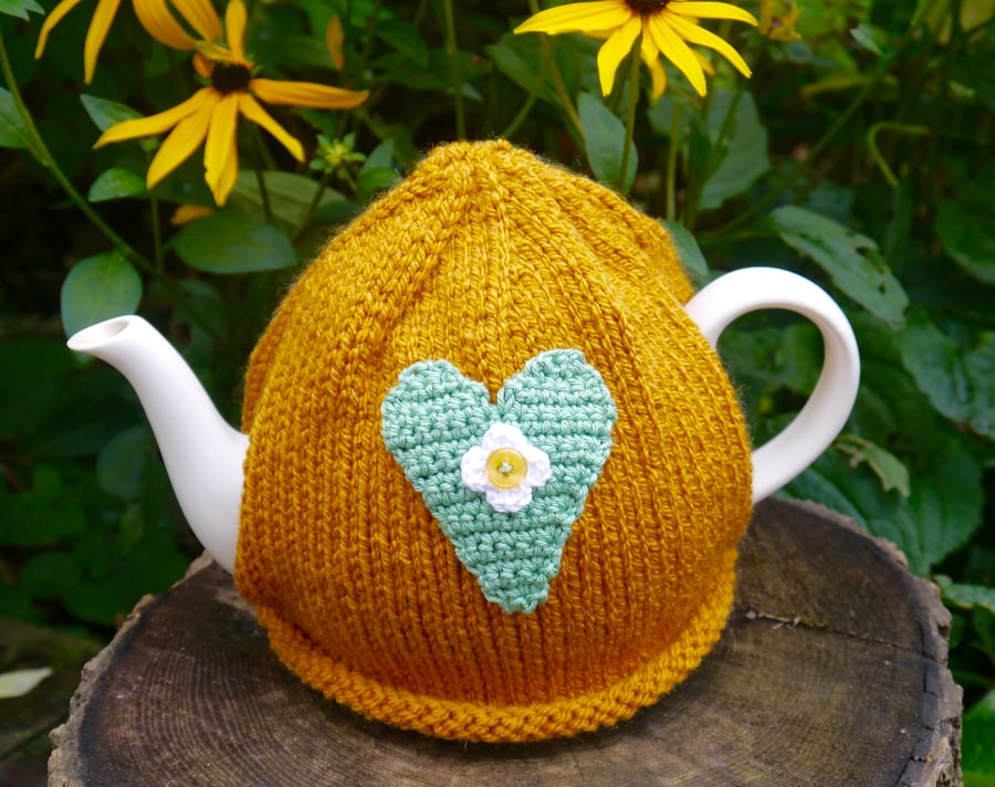 Heart Tea Cosy, Teacosy, Teapot Cozy