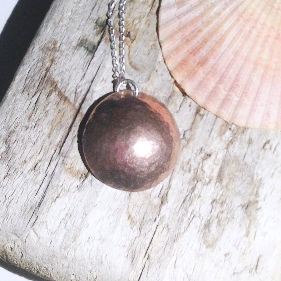 Handmade Copper Pendant Necklace UK Free Post Folksy