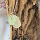 Sea glass necklace, 2 piece Sea glass necklace
