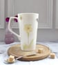 Bee and spring flower tall Mug - Image 8