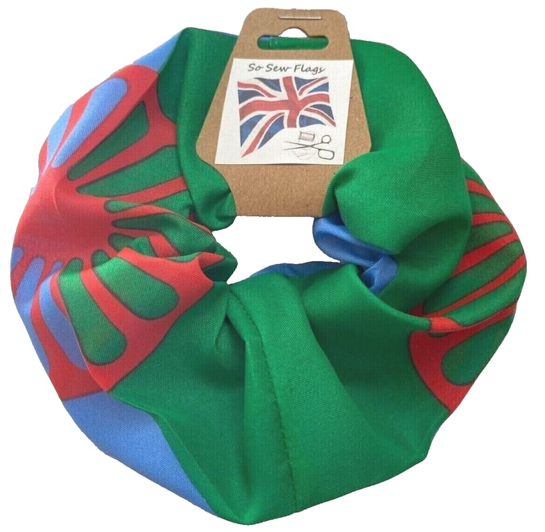 Gypsy Romani Flag Hair Scrunchie Scrunchies Accessory Band Elastic